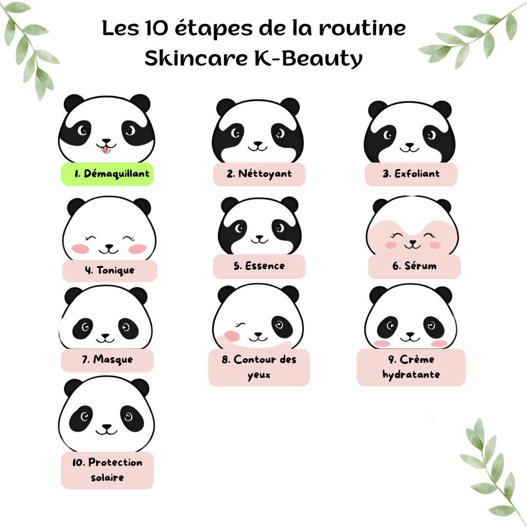 etape 1 demaquillant routine k beauty