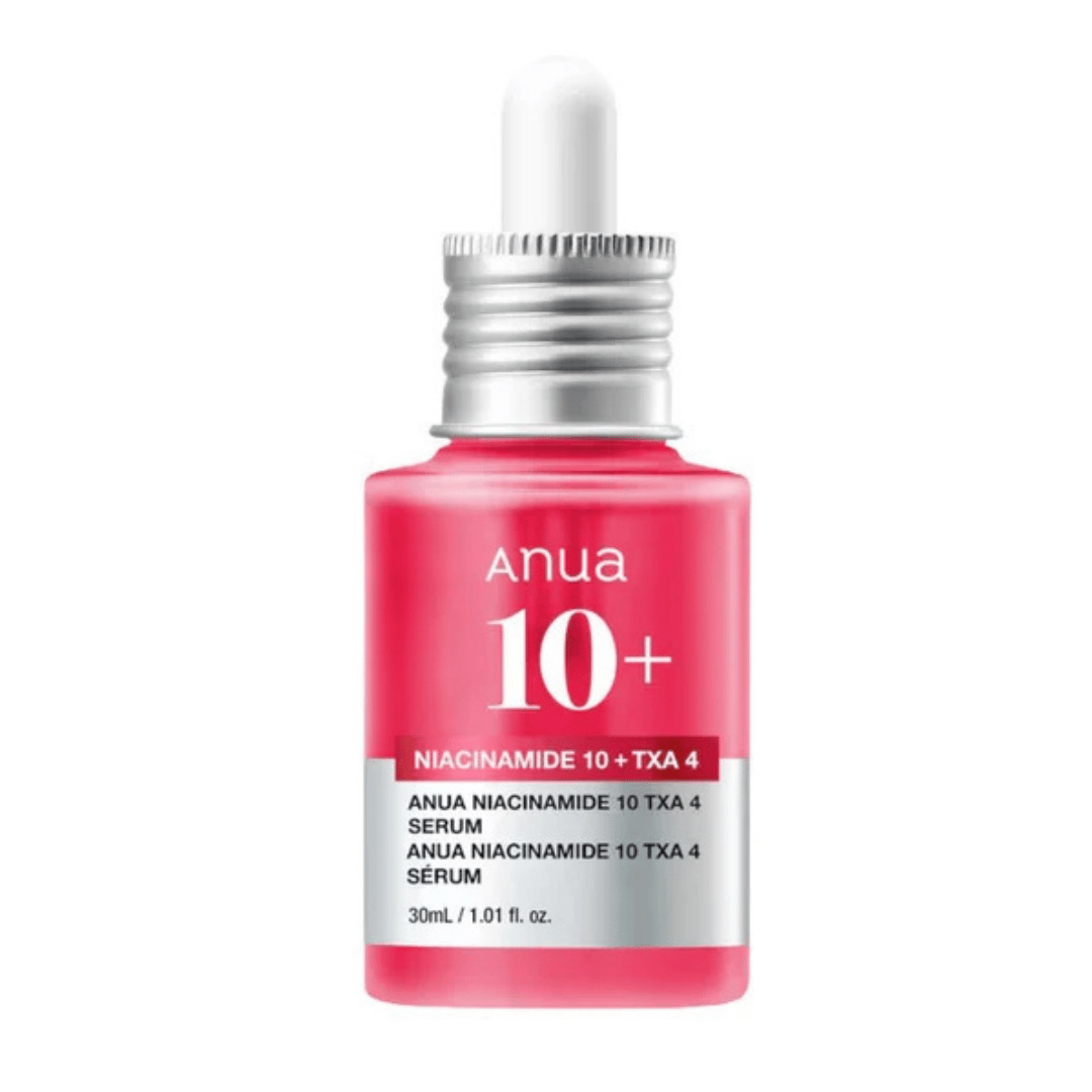 lacon du sérum Anua Niacinamide 10% et TXA 4% anti-taches sur fond blanc.