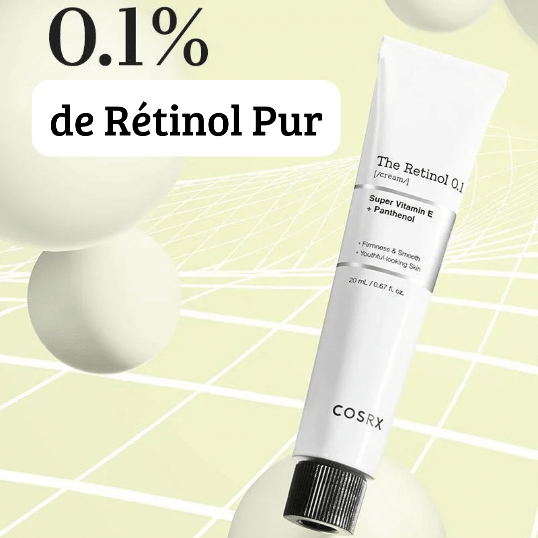 image indiquant l'ingrédient principal à 0.1% de rétinol pur du cosrx retinol cream