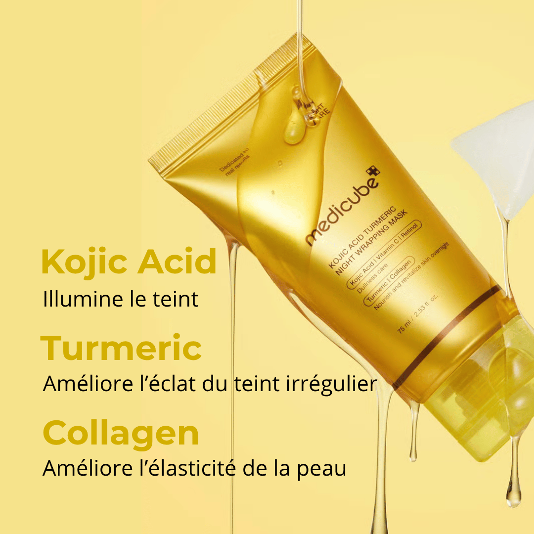 Ingrédients du Masque de nuit wrapping Kojic Acid Turmeric Medicube 75ml