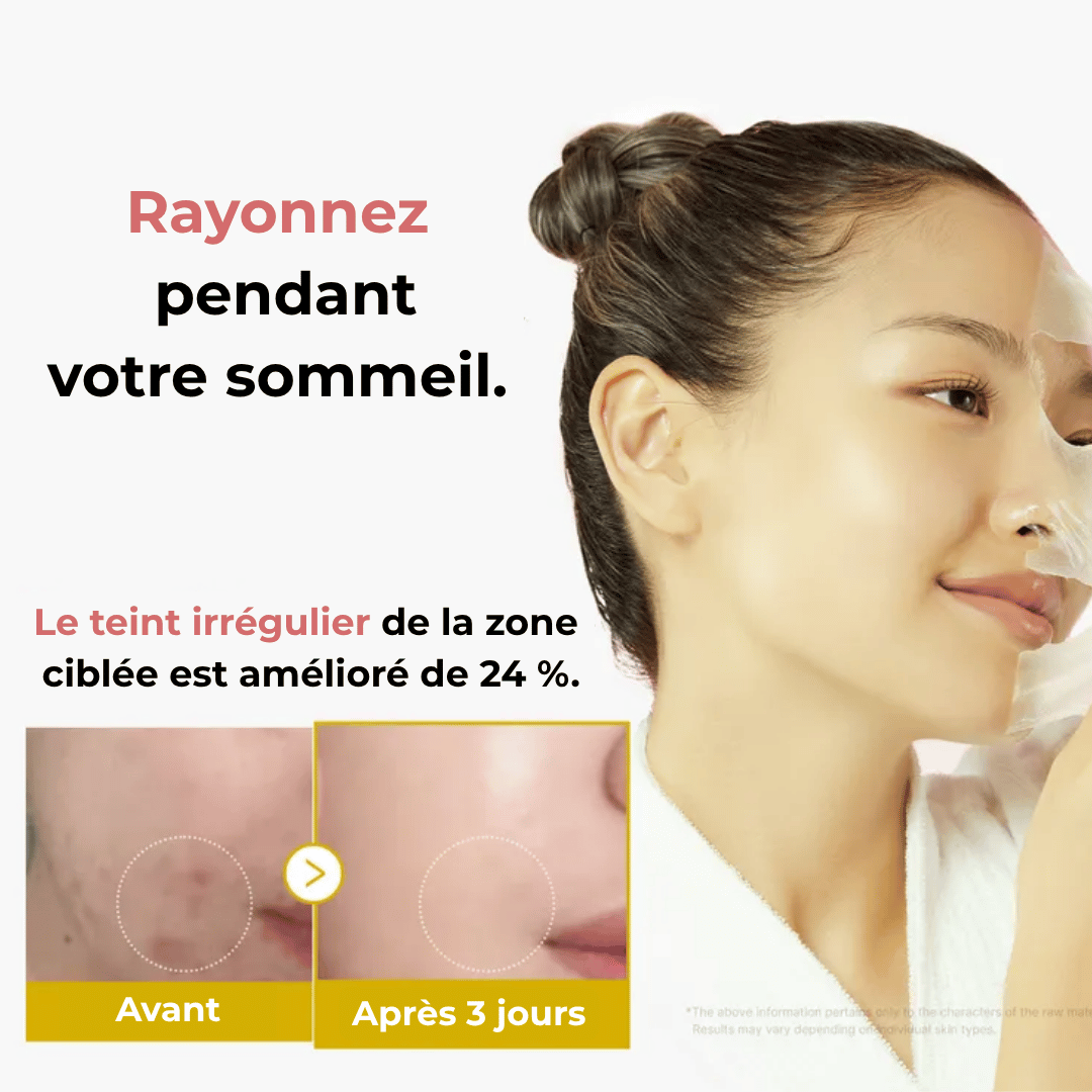 Masque de nuit wrapping Kojic Acid Turmeric Medicube 75ml effet sur le teint irregulier
