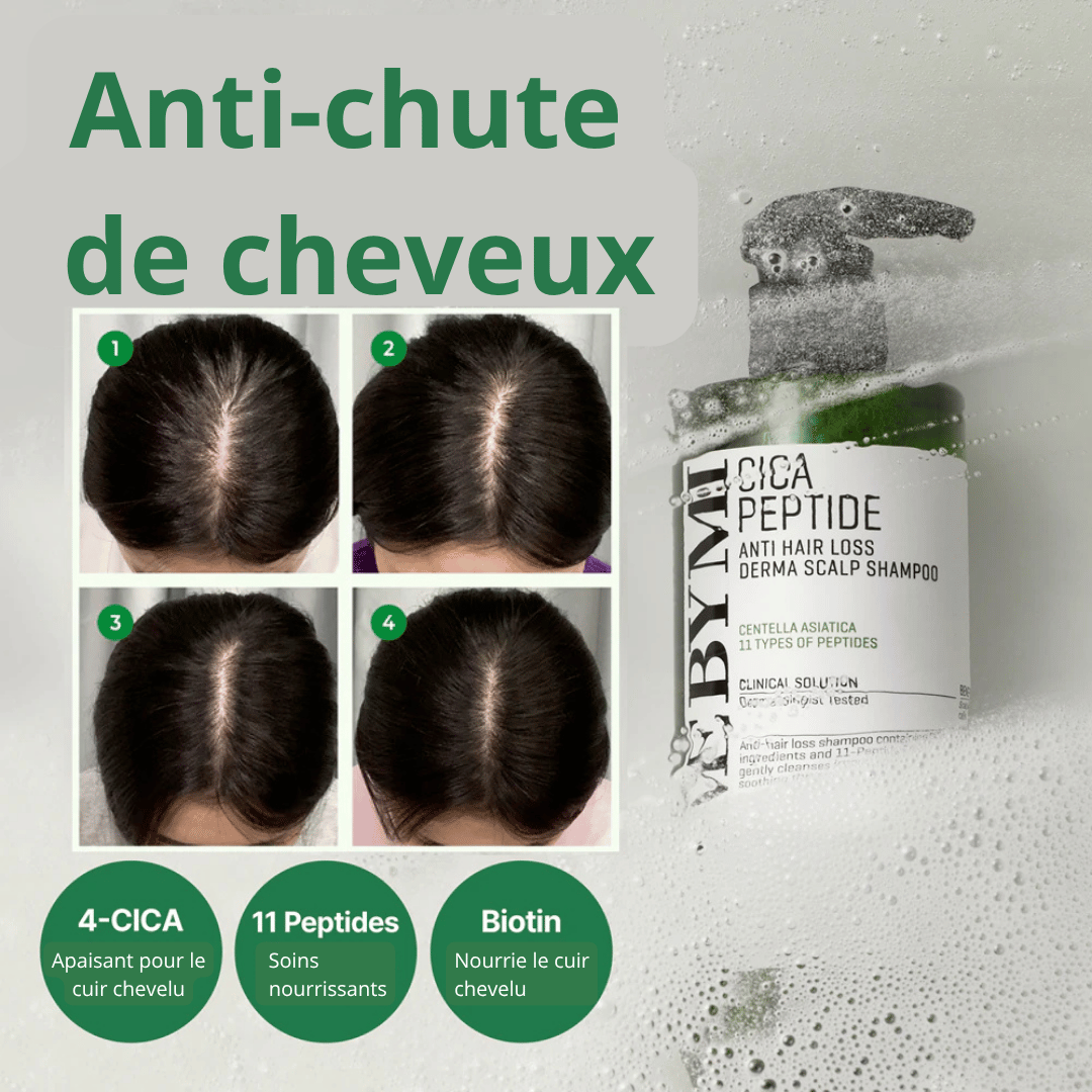 Résultat avant après utilisation du soin capillaire anti-chute Some By Mi