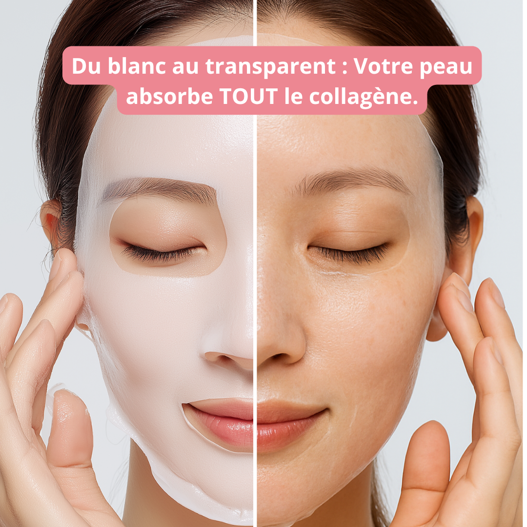 visage avec le masque biodance transparant